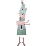 Kouzelná vánoční kovová dekorace – Postavička s věží dárků - 28*14*90 cm - Clayre & Eef – Hledejceny.cz
