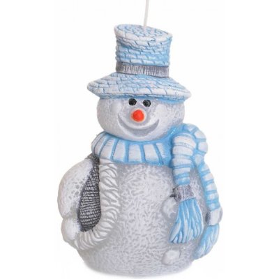 Bartek Candles Christmas figurka Snowman světle modrý 125 g