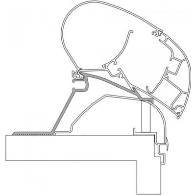Adaptér Dometic pro karavany Hobby od 2014 na střešní markýzy PR 2000, 2500