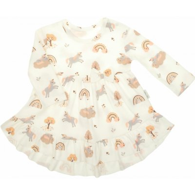 Šaty s dlouhým rukávem jednorožci duha ROSY – Zboží Dáma