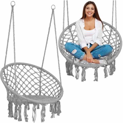 Sofotel Závěsné houpací křeslo BOHO šedé – Zboží Dáma