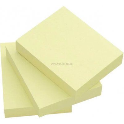 Samolepicí bloček 38 x 51 mm, žlutý, 100 lístků, 1ks – Hledejceny.cz