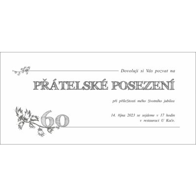 Pozvánka DL 042 – Zboží Dáma