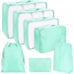 KUFRYPLUS Cestovní organizéry 7 ks SN0156 mátově zelená – Sleviste.cz