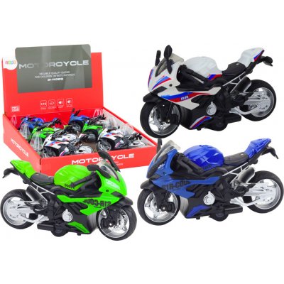 mamido Sportovní motocykl s třecím pohonem, 3 barvy - bílý, zelený, modrý – Hledejceny.cz