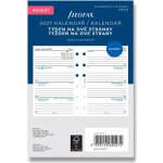 Filofax náplň kapesní kalendář 2027, týden na 2 strany, linkovaný, ČJ + SJ – Sleviste.cz