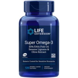 Life Extension Super Omega-3 EPA/DHA Fish Oil 120 ks měkké gelové tablety