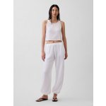 GAP Mušelínové kalhoty Barrel Joggers Bílá – Zboží Dáma