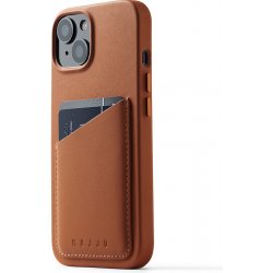 Mujjo Full Leather Wallet iPhone 15 světle hnědé