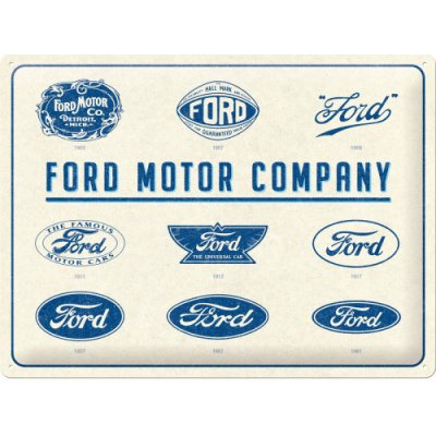 Nostalgic Art Plechová cedule Ford Logo Evolution 30 cm x 40 cm – Zboží Mobilmania