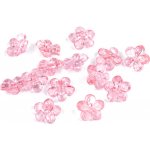 Plastové knoflíky / korálky květ Ø12 mm Varianta: 1 růžová sv., Balení: 5 g – Zboží Dáma