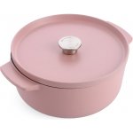 KitchenAid Kastrol litinový s poklicí 26cm/5,2l růžová matná – Sleviste.cz