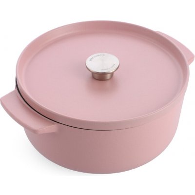 KitchenAid Kastrol litinový s poklicí 26cm/5,2l růžová matná – Sleviste.cz
