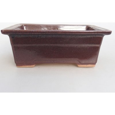 E-bonsai keramická bonsai miska 16 x 12 x 6 cm vínová – Zboží Dáma