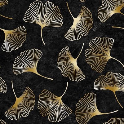 Dekorační látka Ginkgo biloba černá š.150cm - látka v metráži – Hledejceny.cz