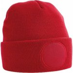 Beechfield beanie z akrylu s kruhovou plochou pro potisk či výšivku červená klasická – Hledejceny.cz