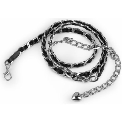 Dámský pásek kovový proplétaný 5 černá – Zboží Dáma