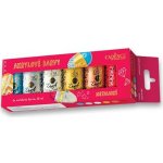 Cadence akrylové barvy na kamínky sada 6 metalických barev + akrylový lak 30 ml – Sleviste.cz