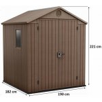 Keter Darwin 6 x 6 hnědý 249360 – Zboží Dáma