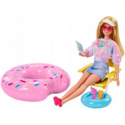 Mattel Barbie® Herní sada na pláž Plovací kruh HPT52