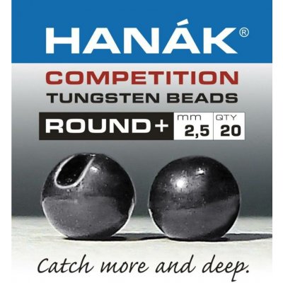 Tungstenové kuličky Hanák Competition ROUND+ černý nikl 3,0 mm, 20 ks – Hledejceny.cz