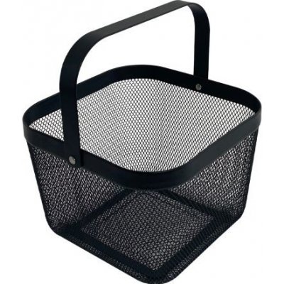 Drátěný koš s uchem hranatý - černý – Zboží Dáma
