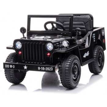 Mamido elektrický vojenský jeep Willys 4x4 černá