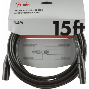 Fender Professional Series Instrument Cables S/A 4,5 m Black