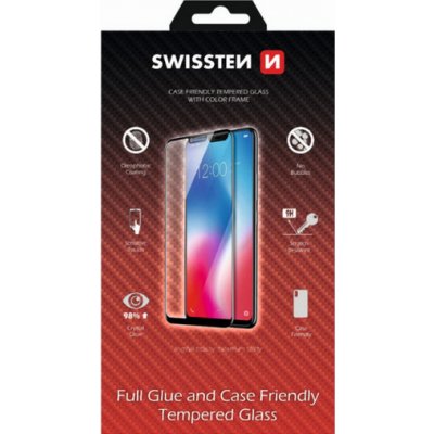 Swissten tvrzené sklo FullGlue , color frame, case friendly pro Apple iPhone 16 Pro Max černé 126193 – Zboží Živě