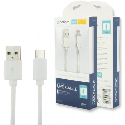 PLATINET S.A. USB kabel Type-C, 1M 2A white – Zboží Živě