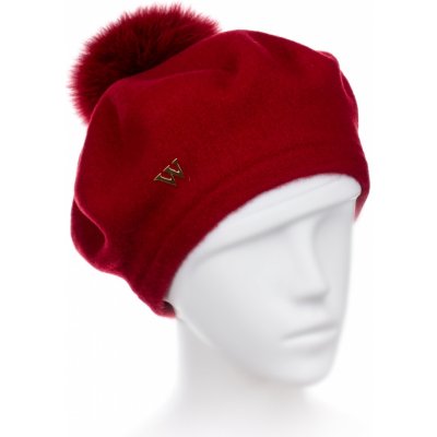 Willi dámský baret s bambulí W-0005/001 červený – Zboží Dáma