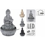 HOMESTYLING Fontána pokojová s LED osvětlením 29 cm Budha béžová – Zboží Dáma