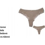 Greenice Dámské kalhotky tanga béžová – Zboží Mobilmania
