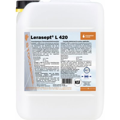 Stockmeier Chemie Lerasept L420 dezinfekční čistič bez chlóru pro potravinářství 10 kg – Zboží Mobilmania