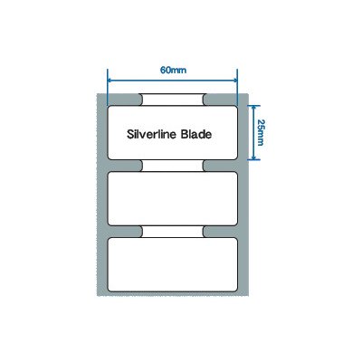 RFID štítek Silverline II blade M730, 60mm x 25mm, PET, dutinka 76,2 mm, 400 et/kot - cena/role – Zboží Živě