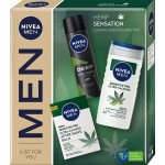 Nivea Men Sensitive Fresh balzám po holení 100 ml + sprchový gel 250 ml + deospray 150 ml dárková sada – Zboží Mobilmania