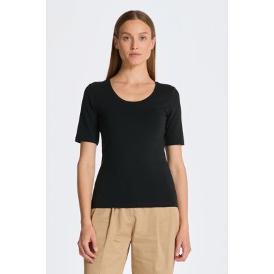 GANT SLIM COT ELA SS SCOOP NECK TOP černá – Zbozi.Blesk.cz