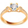 Prsteny iZlato Forever zlatý zásnubní prsten se zirkony IZ17349