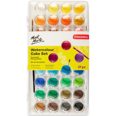 Mont Marte vodové barvy č.0038, 37ks + štětec – Zboží Dáma
