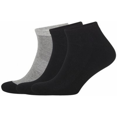 CRIVIT Pánské sportovní ponožky s BIO bavlnou, 3 páry (39/42, šedá/černá)