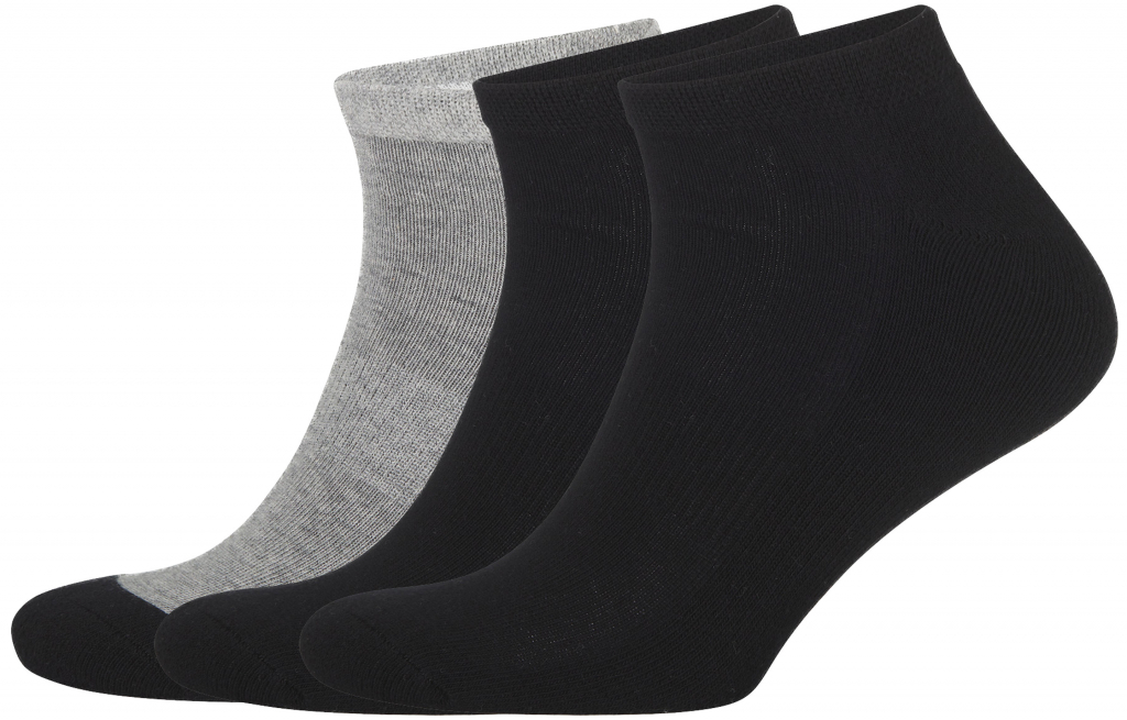 Crivit pánské sportovní ponožky s BIO bavlnou 3 páry šedá/černá