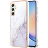 Pouzdro a kryt na mobilní telefon Samsung PROTEMIO 68599 IMD MARBLE Ochranný kryt pro Samsung Galaxy A25 5G WHITE