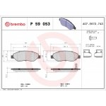 Sada brzdových destiček, kotoučová brzda BREMBO P 59 053