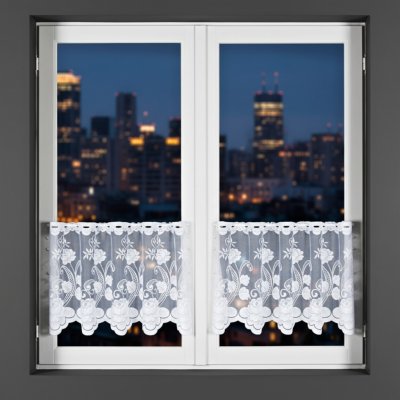 Dekorační metrážová vitrážová záclona ADINA bílá výška 50 cm MyBestHome – Zboží Mobilmania