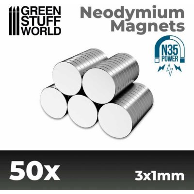 Green Stuff World Neodymium Magnets 3x1mm 50ks – Hledejceny.cz