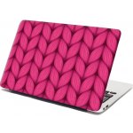 Sablio Samolepka na notebook Pletení ve fuchsiové barvě - 38x26 cm – Zboží Živě
