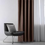 Zatemňovací závěs blackout RESTILO tmavě hnědý 140 x 245 cm sada 2 ks – Zboží Dáma