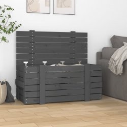 zahrada-XL Úložný box šedý 91 x 40,5 x 42 cm masivní borové dřevo