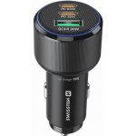 Swissten Cl Adaptér 2x USB-C PD + USB-A, 95W Černý – Zboží Živě