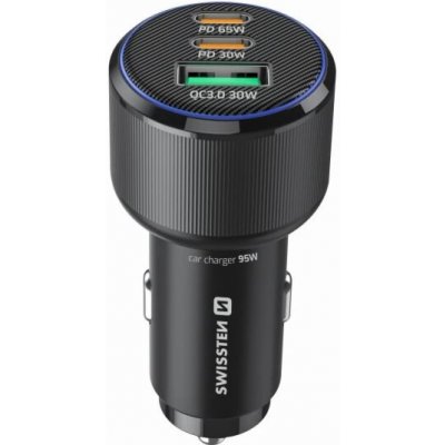 Swissten Cl Adaptér 2x USB-C PD + USB-A, 95W Černý – Zboží Živě